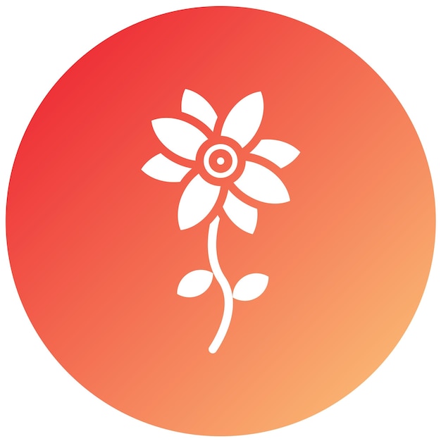 Vectorontwerp Bloem Icon Stijl