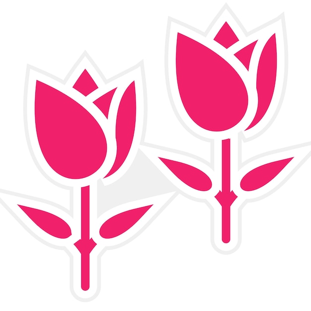 Vectorontwerp Bloem Icon Stijl