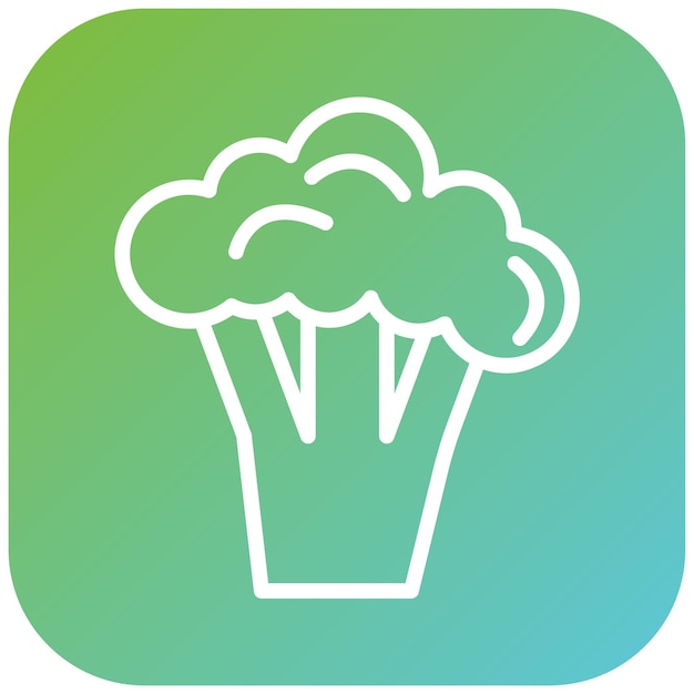 Vectorontwerp Bloemkool Icon Style