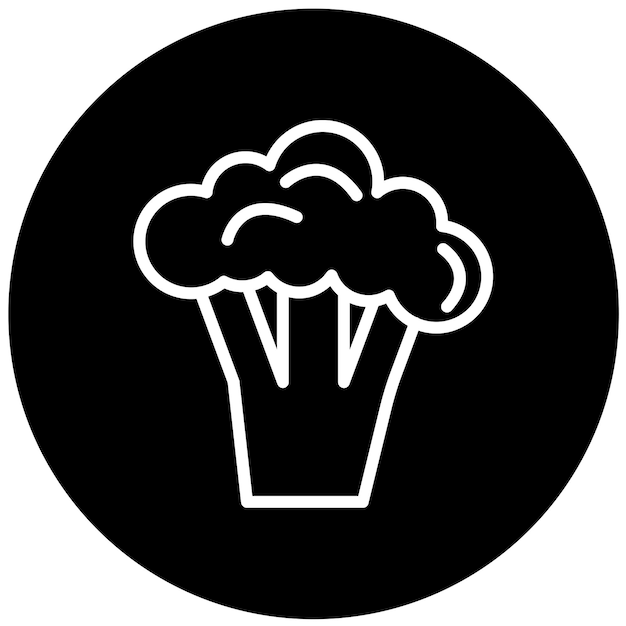 Vectorontwerp Bloemkool Icon Style