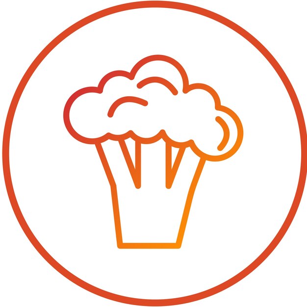Vectorontwerp Bloemkool Icon Style