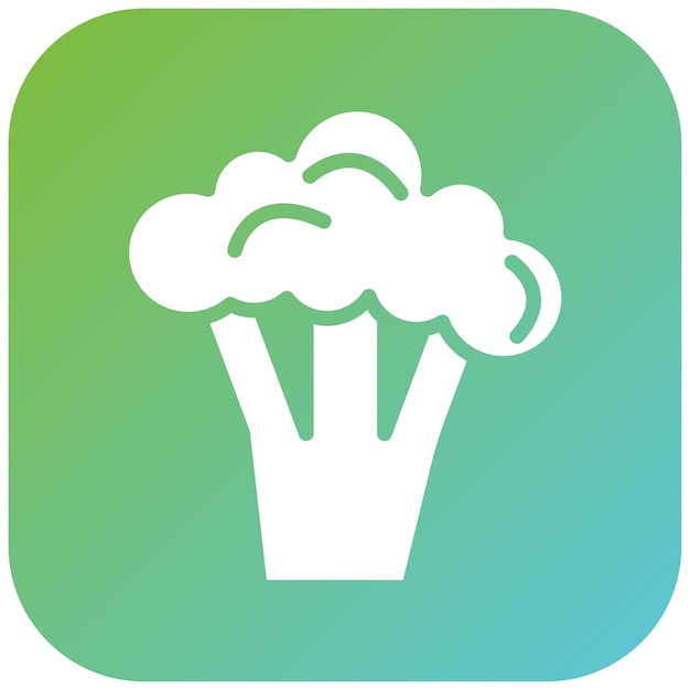 Vectorontwerp Bloemkool Icon Style
