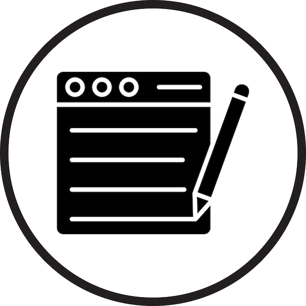 Vectorontwerp Blogging Icon Style