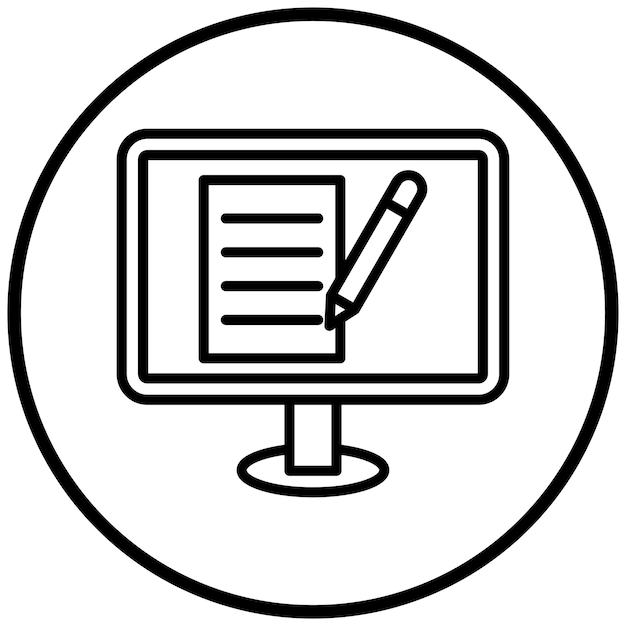 Vectorontwerp Blogging Icon Style