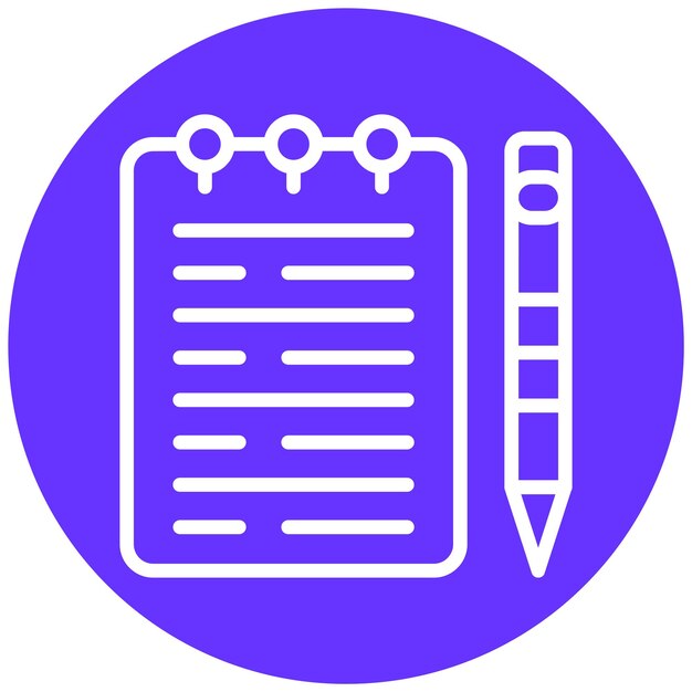 Vectorontwerp Blok Noot Icon Stijl