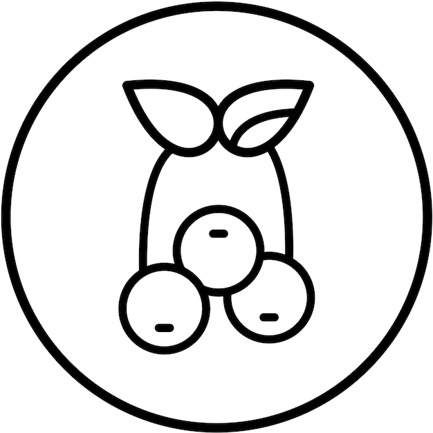 Vectorontwerp Blueberries Icon Style