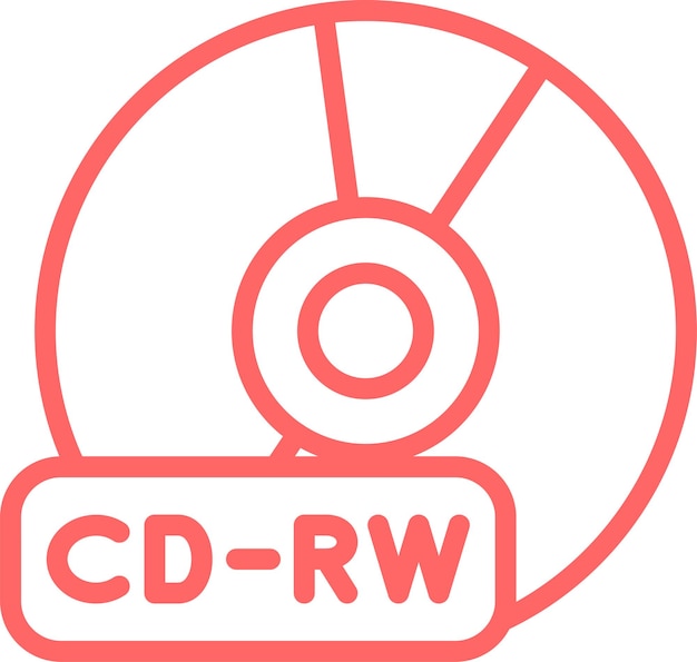 Vectorontwerp Bluray RW Icon Style