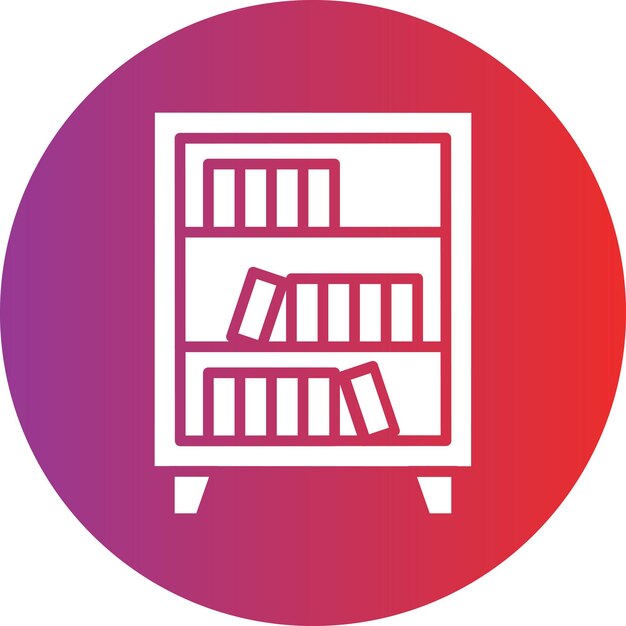 Vectorontwerp boekenplank Icon Style