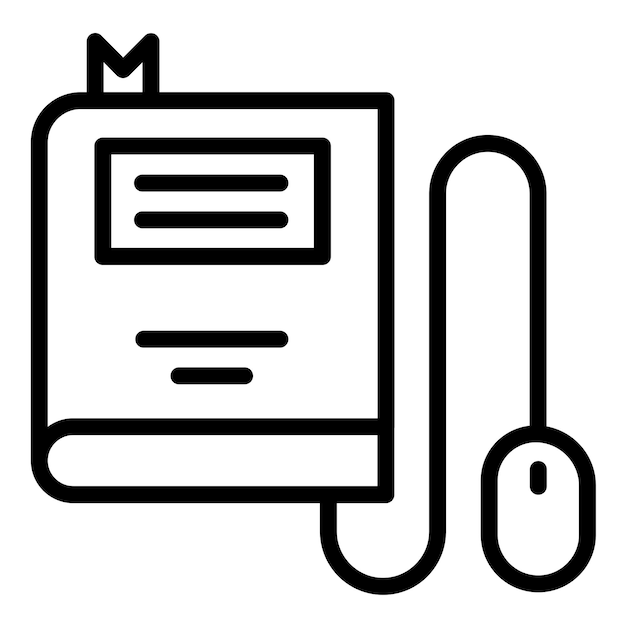 Vectorontwerp boekenplank Icon Style