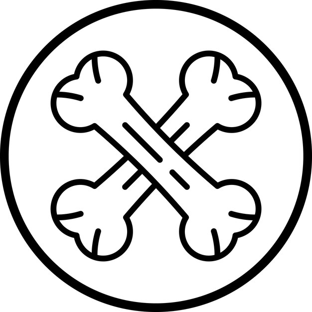 Vectorontwerp Bones Icon Style