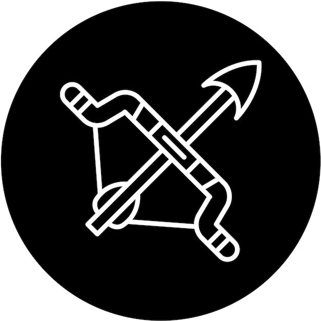 Vectorontwerp Boog en pijl Icon Style
