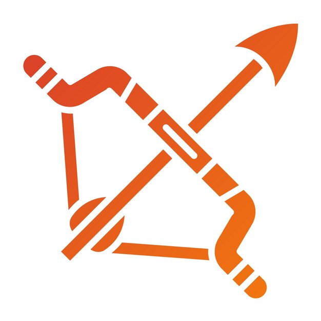 Vectorontwerp Boog en pijl Icon Style