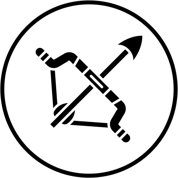 Vectorontwerp Boog en pijl Icon Style