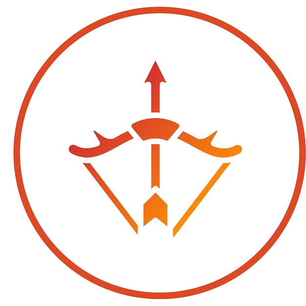 Vectorontwerp Boog en pijl Icon Style
