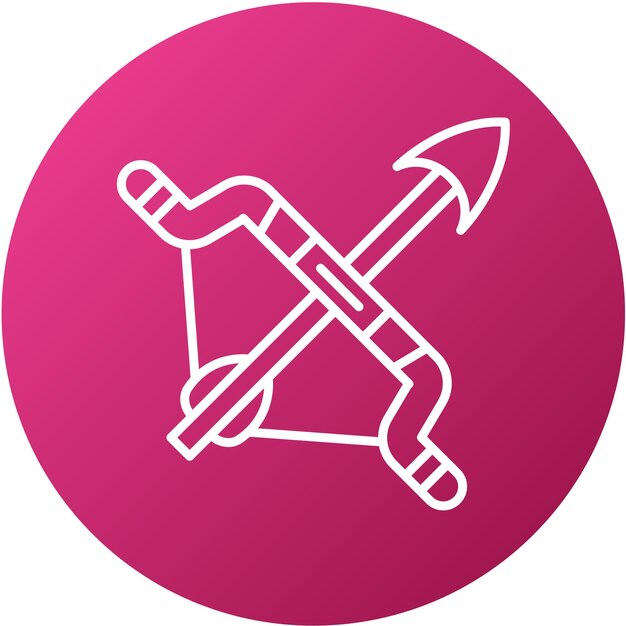 Vectorontwerp Boog en pijl Icon Style