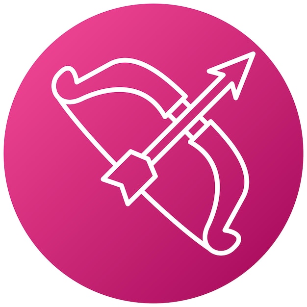 Vectorontwerp Boogpijl Icon Stijl