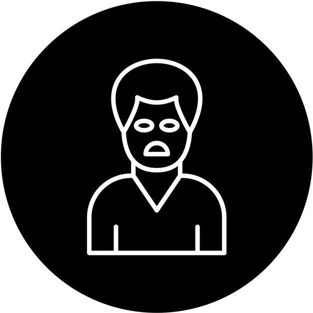 Vectorontwerp Bored Icon Style