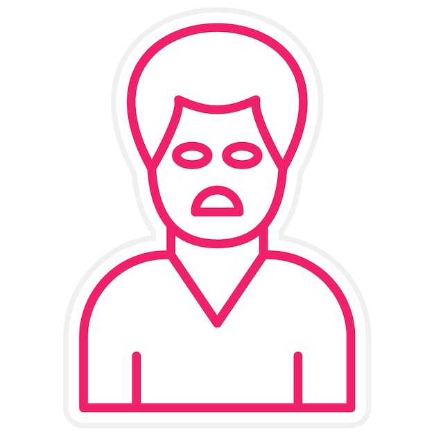 Vectorontwerp Bored Icon Style