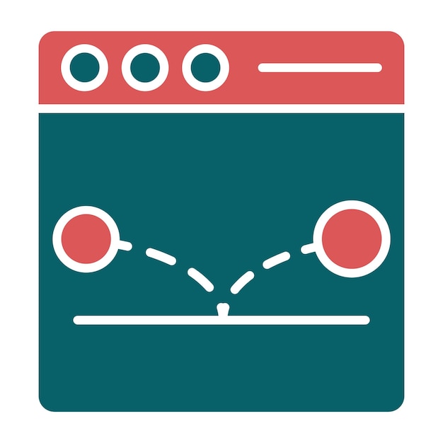 Vector vectorontwerp bounce rate icon style