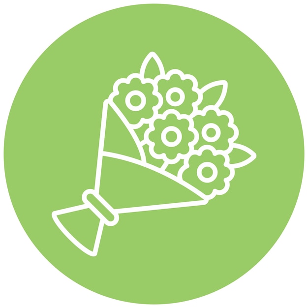 Vectorontwerp Bouquet Icon Stijl