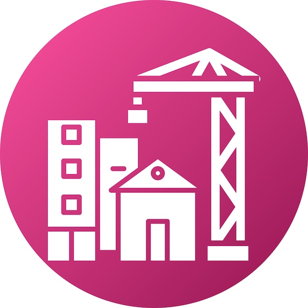 Vectorontwerp Bouwconstructie Icon Stijl