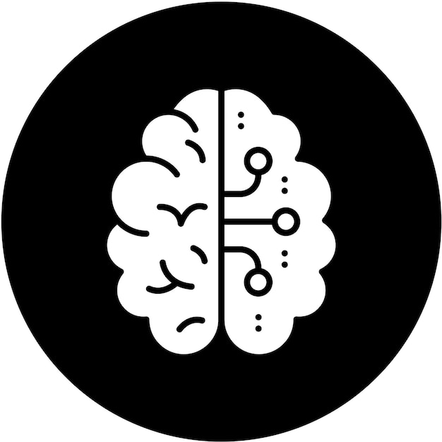 Vectorontwerp Brain Circuit Icon Style