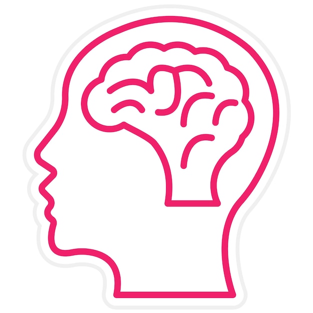 Vectorontwerp Brain Icon Style
