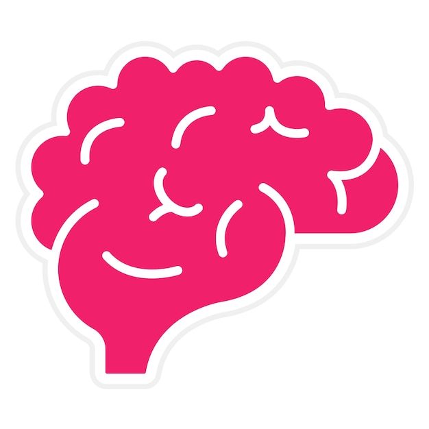 Vectorontwerp Brain Icon Style