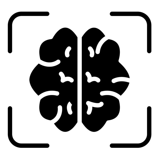 Vectorontwerp Brain Scan Icon Style