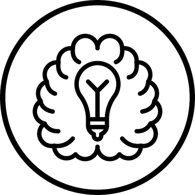 Vectorontwerp Brainstorming Icon Style