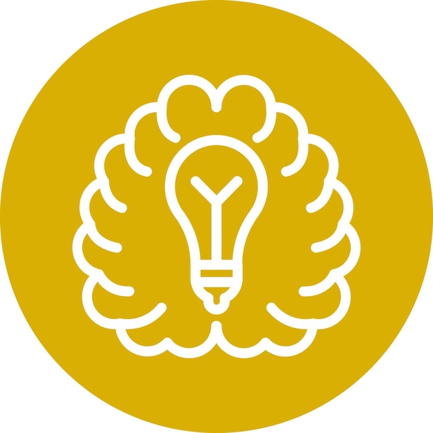 Vectorontwerp Brainstorming Icon Style