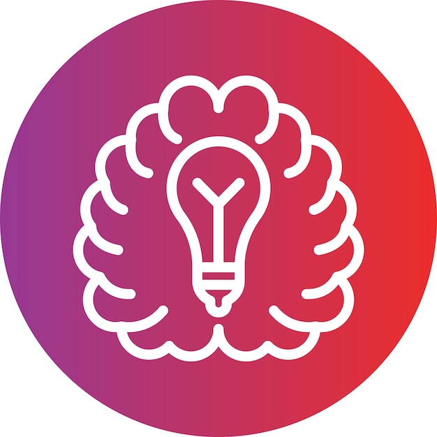 Vectorontwerp Brainstorming Icon Style