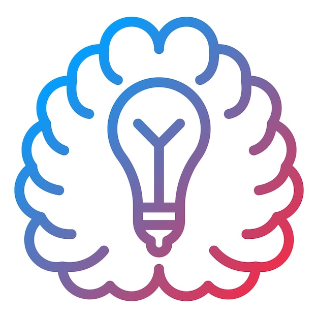 Vectorontwerp Brainstorming Icon Style