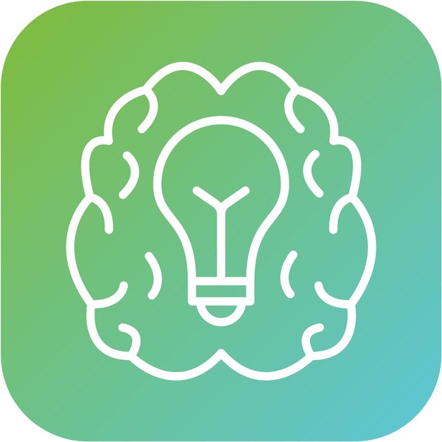 Vectorontwerp Brainstorming Icon Style