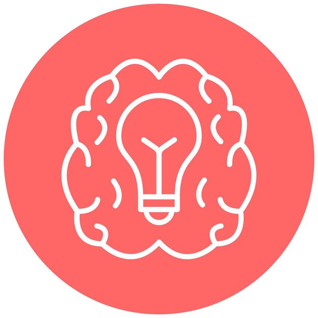 Vectorontwerp Brainstorming Icon Style