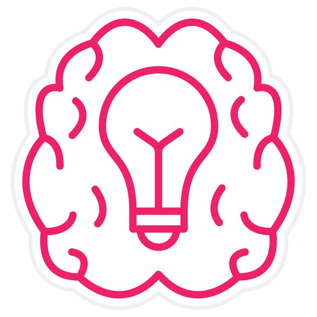 Vectorontwerp Brainstorming Icon Style