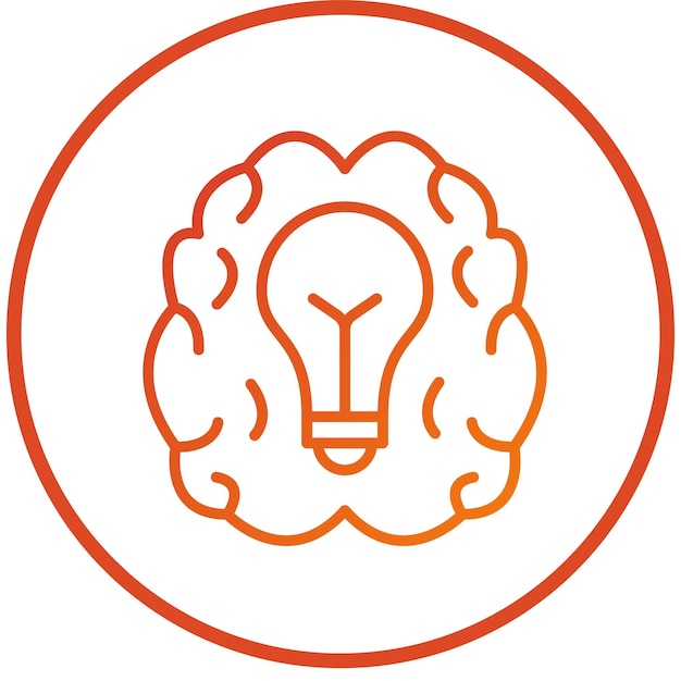 Vectorontwerp Brainstorming Icon Style
