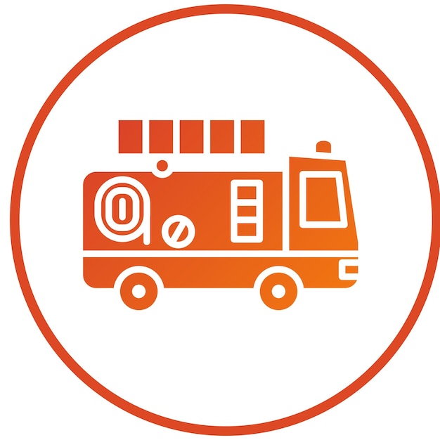Vectorontwerp Brandweerauto Icon Style