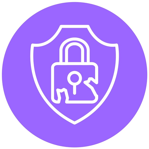 Vectorontwerp Breach Security Icon Style