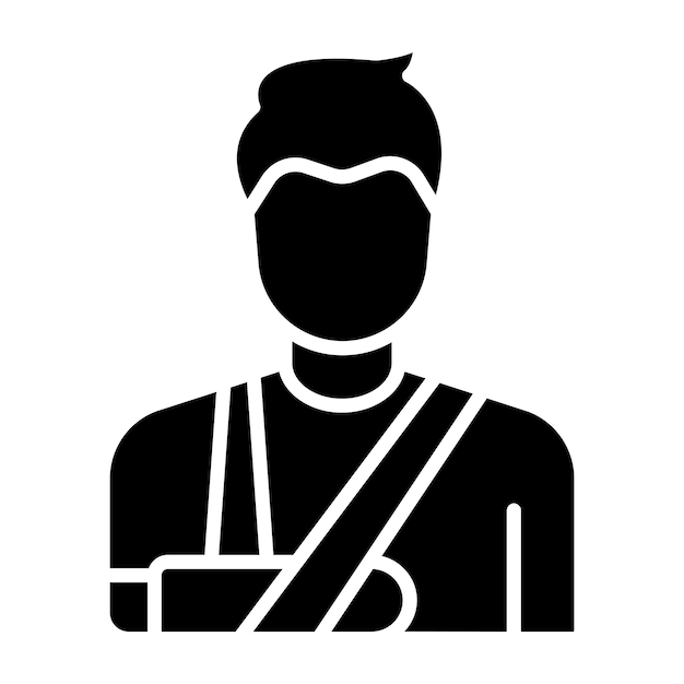 Vectorontwerp Broken Arm Icon Style