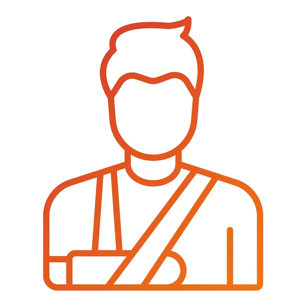 Vectorontwerp Broken Arm Icon Style