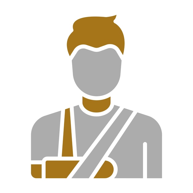 Vectorontwerp Broken Arm Icon Style