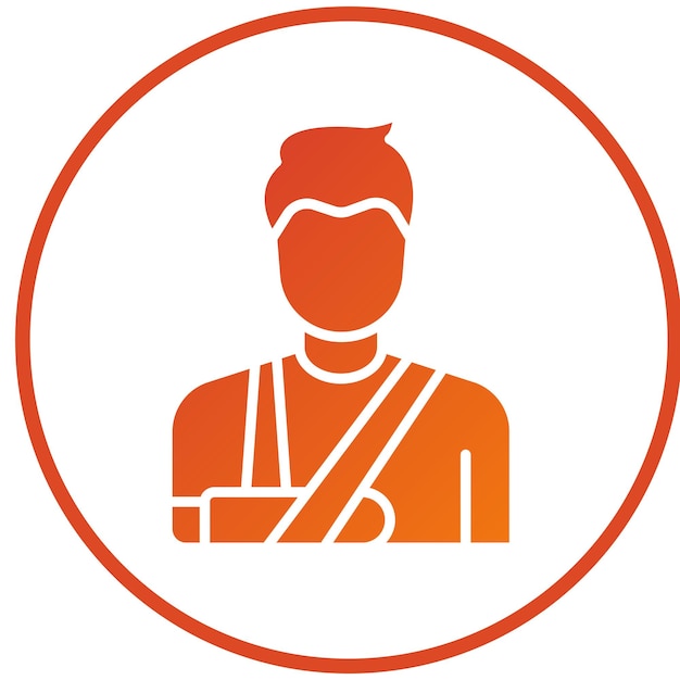 Vectorontwerp Broken Arm Icon Style
