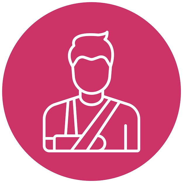 Vectorontwerp Broken Arm Icon Style