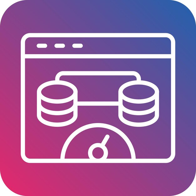 Vectorontwerp Browser Cache Icon Stijl