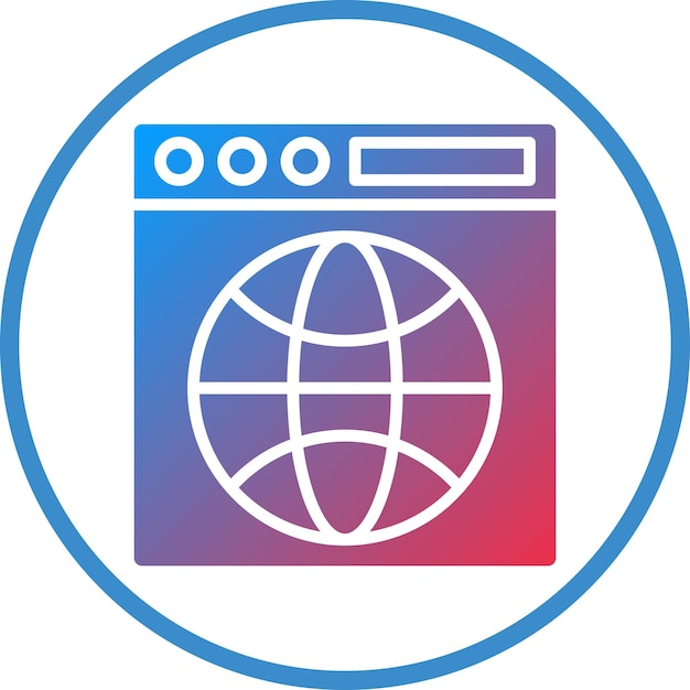 Vectorontwerp Browser Icon Style