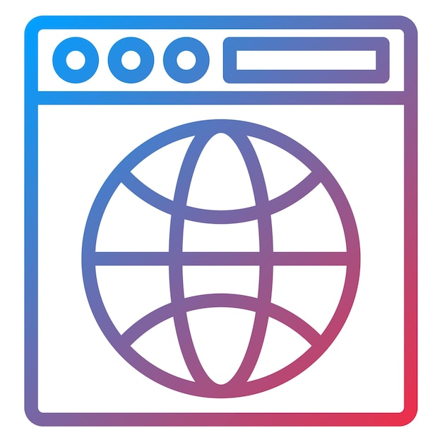 Vectorontwerp Browser Icon Style