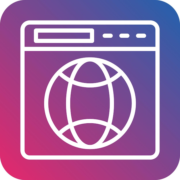 Vectorontwerp Browser Icon Style