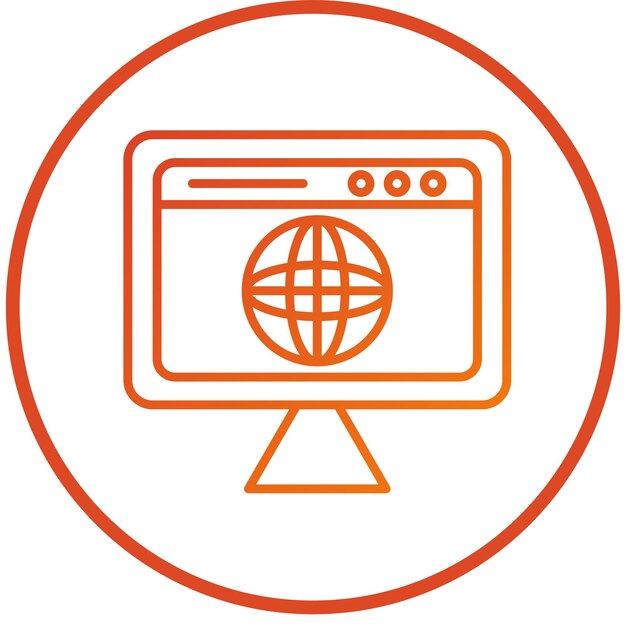 Vectorontwerp Browser Icon Style