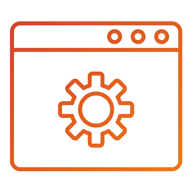 Vectorontwerp Browser Instelling Icon Stijl